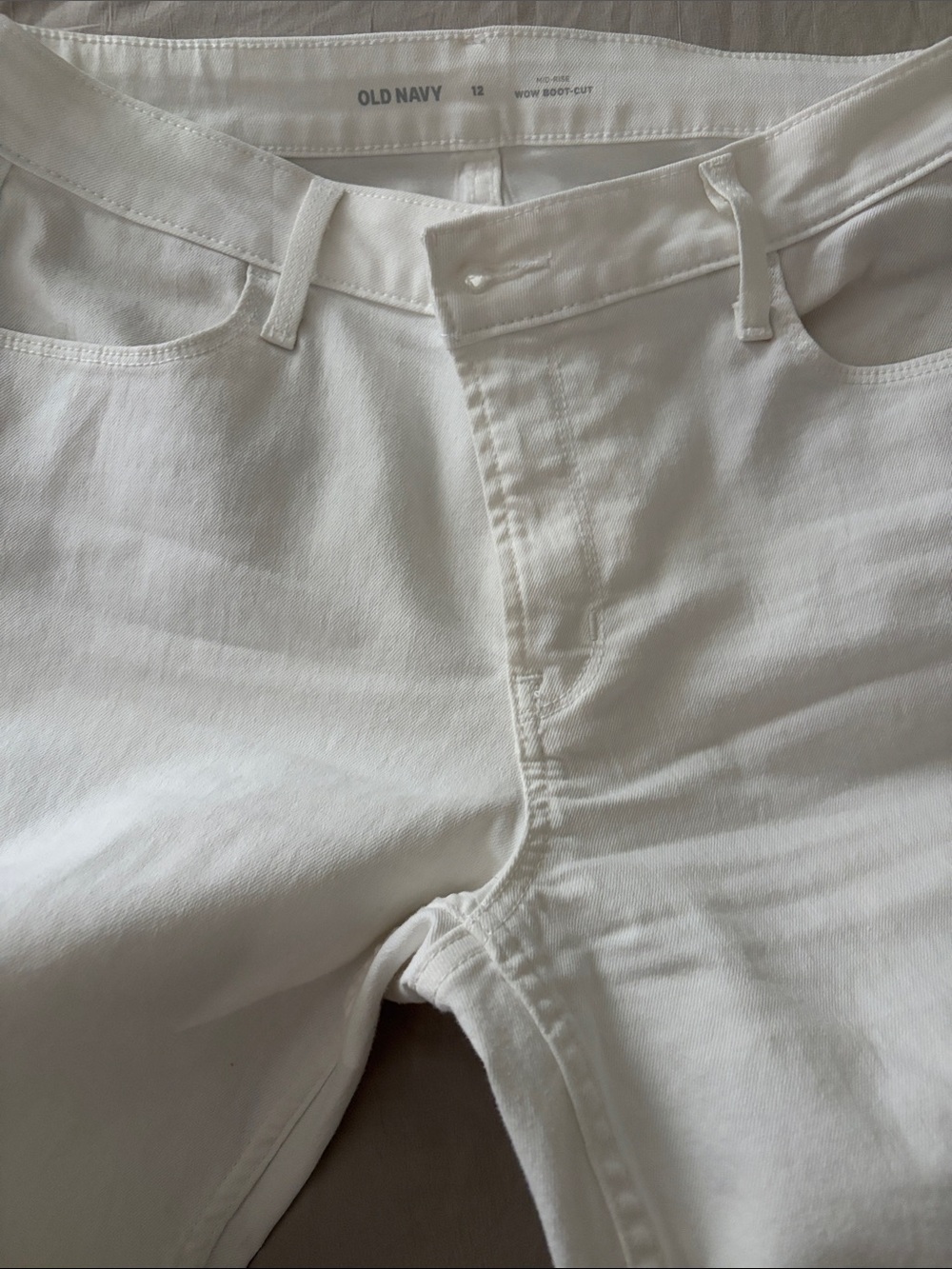 Old Navy White Women's Boot-Cut Jeans